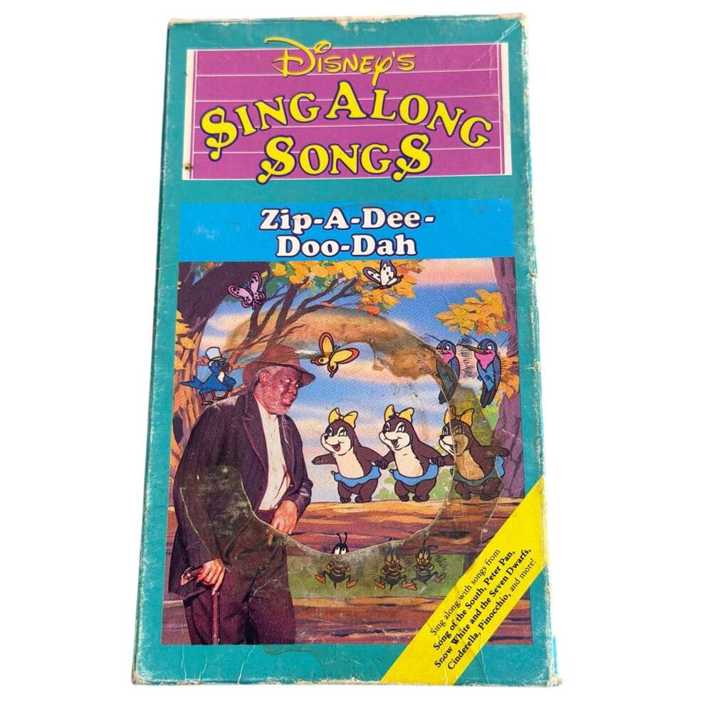 1993 Disney Sing a Long Songs Zip-A-Dee-Doo-Dah VHS tape song of the south